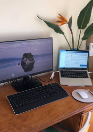 an image of a desk to show how people are 'working from home' in 2020